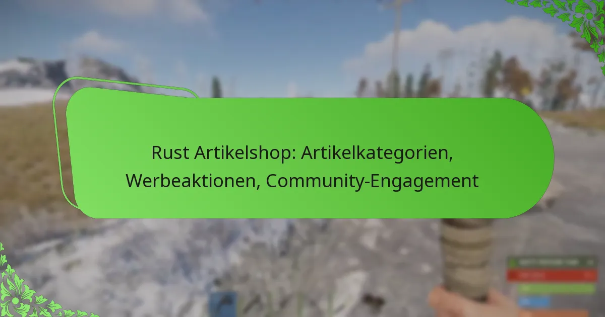 Rust Artikelshop: Artikelkategorien, Werbeaktionen, Community-Engagement