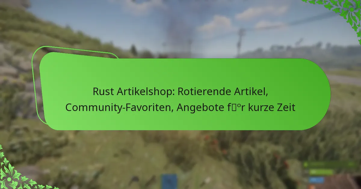 Rust Artikelshop: Rotierende Artikel, Community-Favoriten, Angebote für kurze Zeit