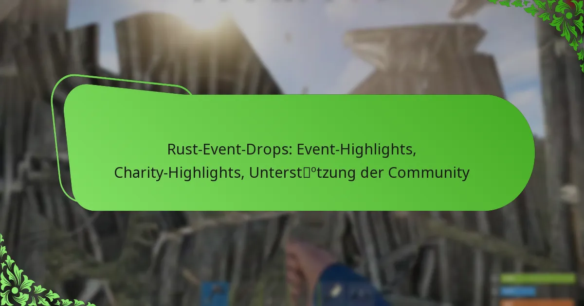 Rust-Event-Drops: Event-Highlights, Charity-Highlights, Unterstützung der Community