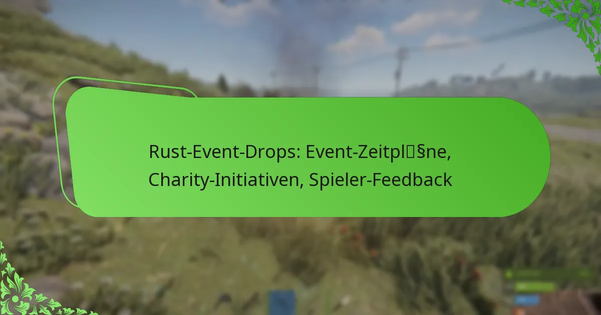 Rust-Event-Drops: Event-Zeitpläne, Charity-Initiativen, Spieler-Feedback