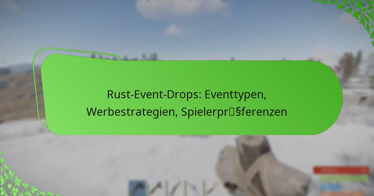 Rust-Event-Drops: Eventtypen, Werbestrategien, Spielerpräferenzen