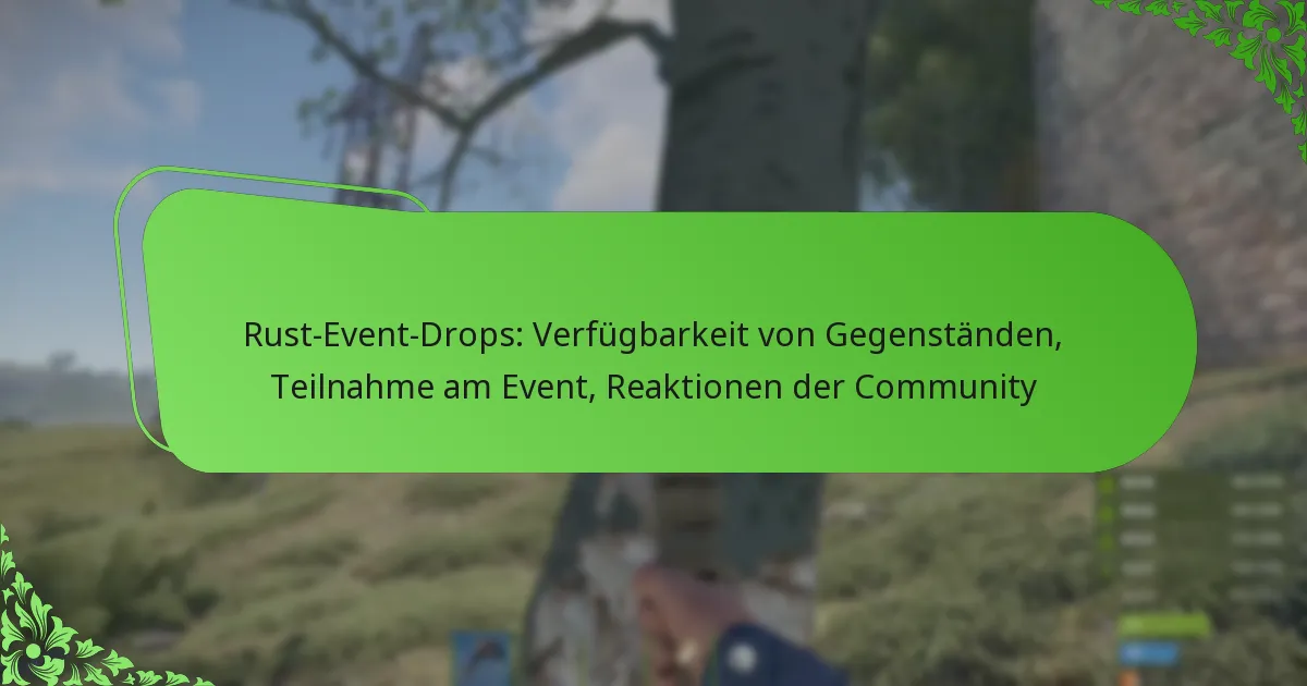 Rust-Event-Drops: Verfügbarkeit von Gegenständen, Teilnahme am Event, Reaktionen der Community