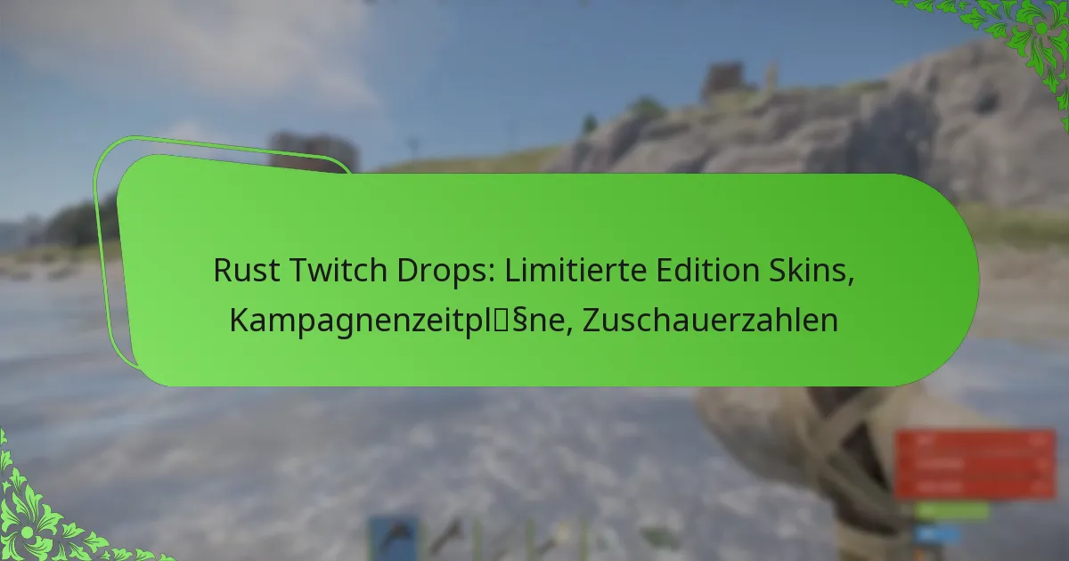 Rust Twitch Drops: Limitierte Edition Skins, Kampagnenzeitpläne, Zuschauerzahlen