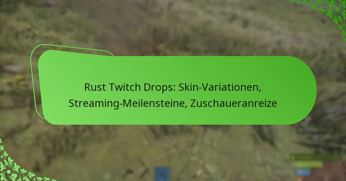 Rust Twitch Drops: Skin-Variationen, Streaming-Meilensteine, Zuschaueranreize