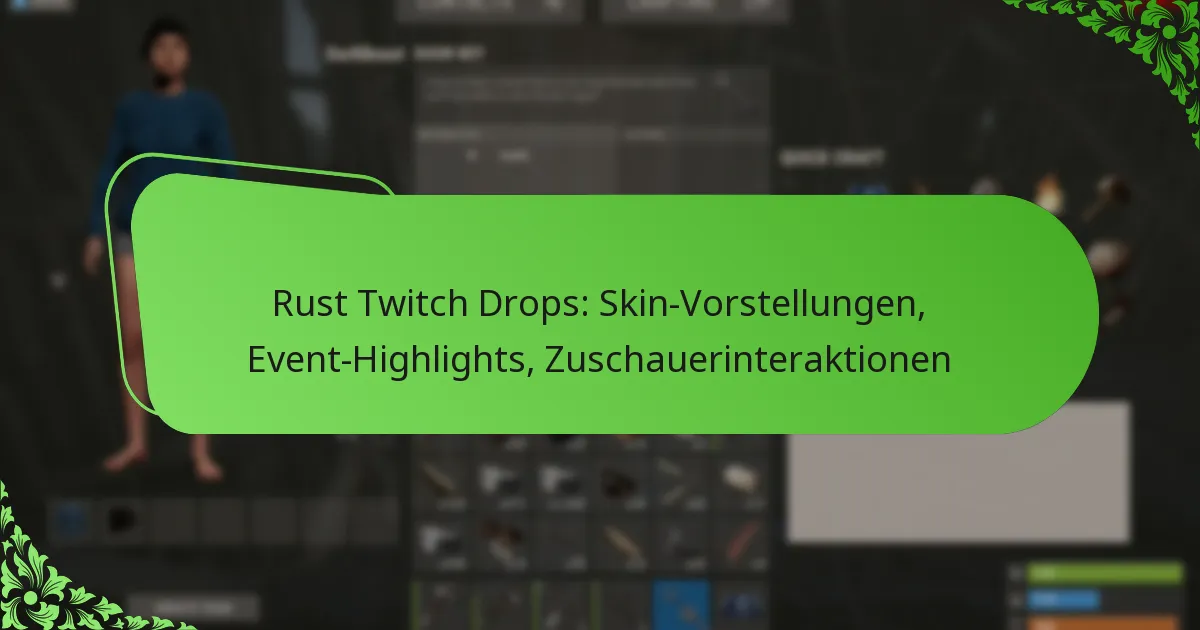 Rust Twitch Drops: Skin-Vorstellungen, Event-Highlights, Zuschauerinteraktionen