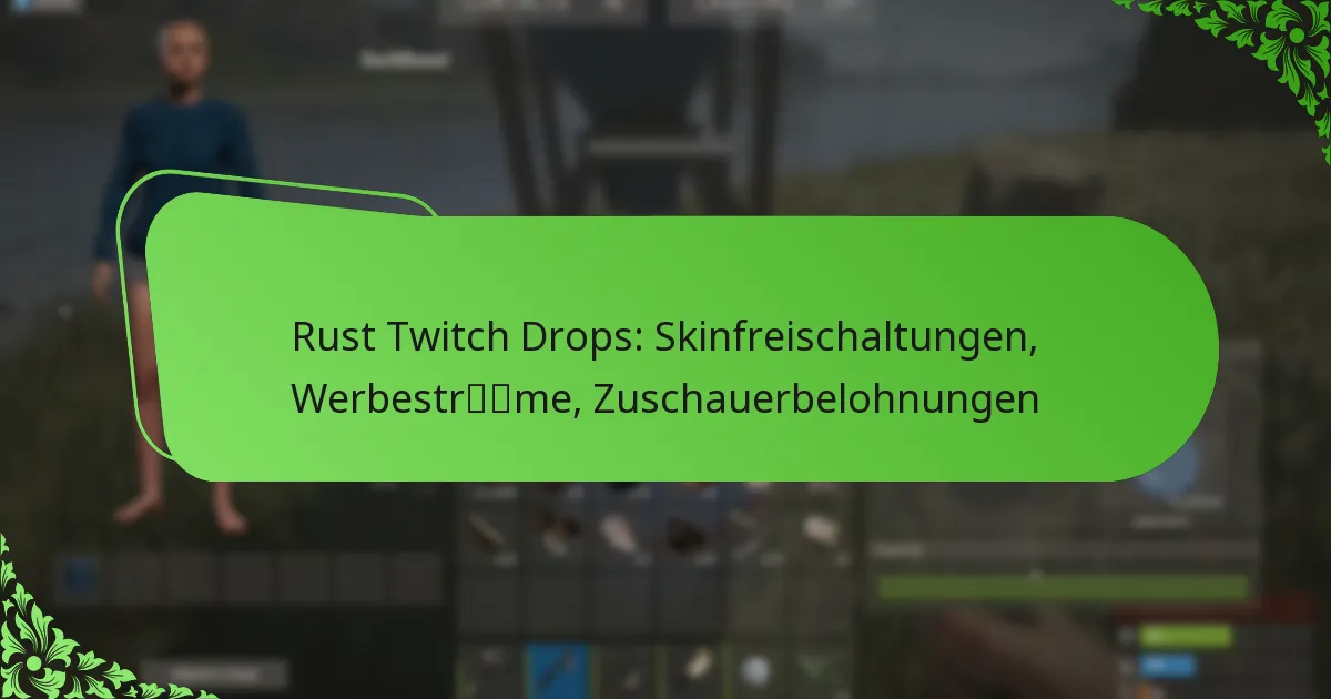 Rust Twitch Drops: Skinfreischaltungen, Werbeströme, Zuschauerbelohnungen