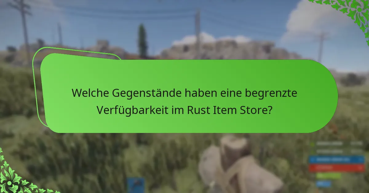 Wie oft finden saisonale Rotationen im Rust Item Store statt?
